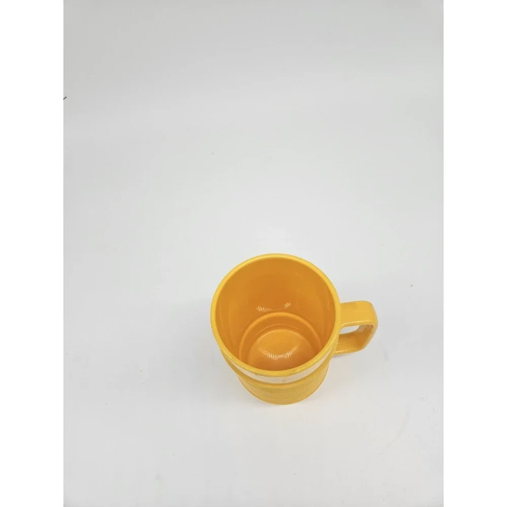 1 Vintage Rubbermaid #3826 Yellow Ribbed Stackable Plastic 5